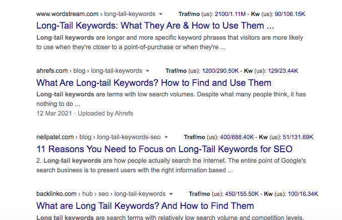 find long tail keywords with low seo difficulty