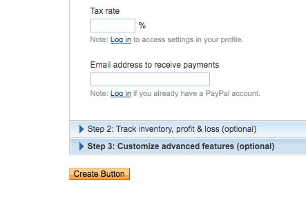 creating a paypal button