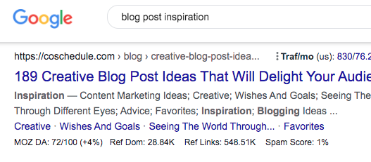 using google for ideas