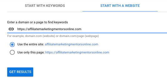 Google keyword suggestion tool