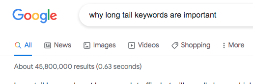 why long tail keywords are important