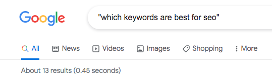 best keywords for seo