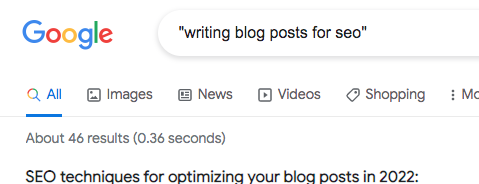 writing blog posts for seo