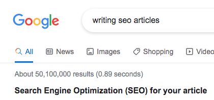 writing SEO articles