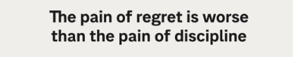 pain versus discipline