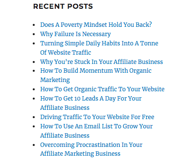 articles about blogging and affiliate marketing